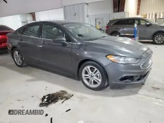 2018 Ford Fusion Hybrid SE with VIN 3FA6P0LU1JR136245, listed as a Copart auction lot 46057295 with 195,047 mi miles and Clean Title. Bid and sale history available at carsss.com. Image 4.