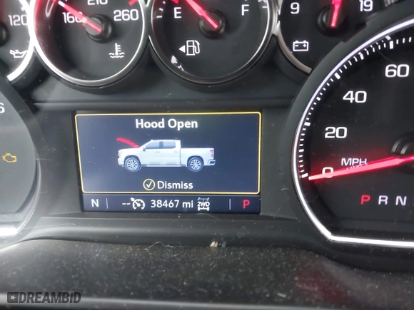 2019 Chevrolet Silverado 1500 LTZ with VIN 1GCUYGED2KZ244746, listed as a IAAI auction lot 41424769 with 38,467 mi miles. Bid and sale history available at carsss.com. Image 7.