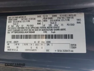 2020 Ford Transit Cargo с VIN 1FTBR3X82LKA18648, выставлен на аукционе Copart как лот 47137805 с пробегом 68 313 миль миль и Списание • Salvage title. История ставок и продаж доступна на DreamBid. Изображение 13.