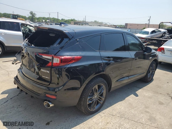 2024 Acura RDX w/A-Spec Package with VIN 5J8TC2H64RL007068, listed as a Copart auction lot 58943164 with 5,684 mi miles and Salvage Title. Bid and sale history available at carsss.com. Image 3.