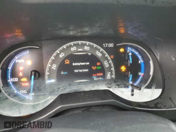 2023 Toyota RAV4 Hybrid XLE with VIN 2T3UWRFV1PW154391, listed as a Copart auction lot 50658455 with 86,579 mi miles and Salvage Title. Bid and sale history available at carsss.com. Image 9.