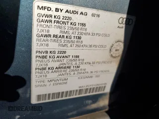 2016 Audi Q3 with VIN WA1JFCFS1GR018195, listed as a Copart auction lot 48454905 with 166,757 mi miles and Salvage title. Bid and sale history available at DreamBid. Image 13.