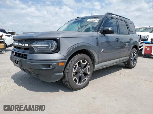 2021 Ford Bronco Sport Outer Banks with VIN 3FMCR9C66MRA75102, listed as a Copart auction lot 61846475 with 99,231 mi miles and Clean title. Bid and sale history available at DreamBid. Image 1.