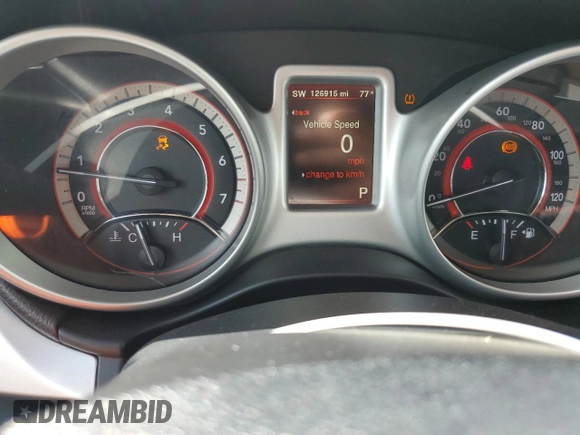 2017 Dodge Journey SXT z VIN 3C4PDDBG3HT703935, wystawiony jako Copart lot #57620915 z przebiegiem 126 915 mil mil oraz Szkoda całkowita • Salvage title. Historia ofert i sprzedaży dostępna na DreamBid. Obrazek 9.