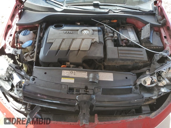 2012 Volkswagen Golf TDI w/Sunroof & Nav with VIN WVWBM7AJ4CW075072, listed as a Copart auction lot 53753015 with 157,045 mi miles and Salvage title. Bid and sale history available at DreamBid. Image 11.