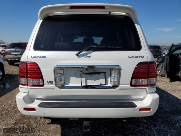 2007 Lexus LX 470 with VIN JTJHT00W874028143, listed as a Copart auction lot 46364085 with 65,017 mi miles and Salvage Title. Bid and sale history available at carsss.com. Image 6.