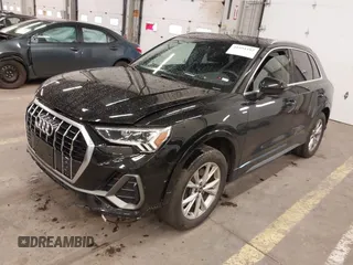 2021 Audi Q3 S line Premium Plus with VIN WA1EECF37M1071376, listed as a IAAI auction lot 41594102 with 22,564 mi miles. Bid and sale history available at carsss.com. Image 22.