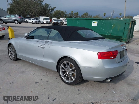 2013 Audi A5 Premium Plus with VIN WAULFAFH1DN001095, listed as a IAAI auction lot 41249488 with 69,316 mi miles. Bid and sale history available at carsss.com. Image 3.