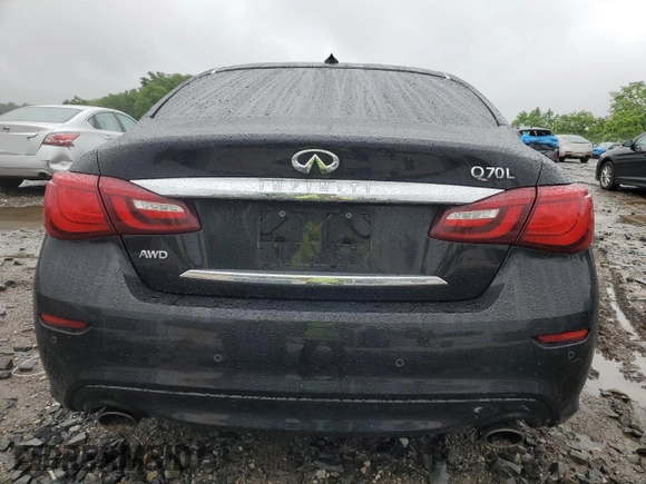2016 Infiniti Q70 with VIN JN1BY1PRXGM721296, listed as a Copart auction lot 57843995 with 69,747 mi miles and Salvage title. Bid and sale history available at DreamBid. Image 6.