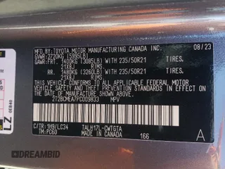2023 Lexus RX with VIN 2T2BCMEA7PC009833, listed as a Copart auction lot 76818174 with 0 mi miles and Salvage Title. Bid and sale history available at carsss.com. Image 15.