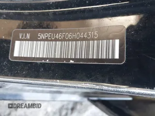 2006 Hyundai Sonata GLS with VIN 5NPEU46F06H044315, listed as a IAAI auction lot 41821601 with 149,508 mi miles and . Bid and sale history available at DreamBid. Image 9.