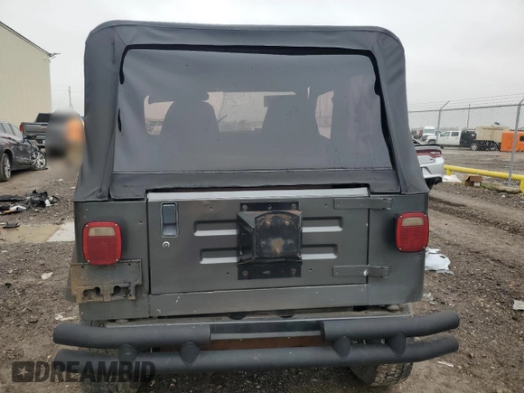 1993 Jeep Wrangler with VIN 1J4FY29S9PP227623, listed as a Copart auction lot 83873814 with 0 mi miles and Salvage Title. Bid and sale history available at carsss.com. Image 6.