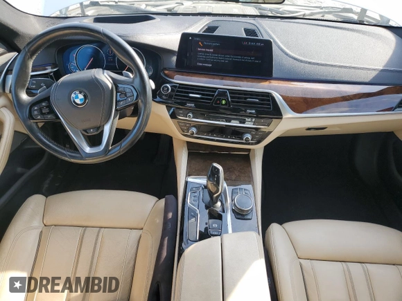 2018 BMW 5 Series 540i with VIN WBAJE5C53JG917921, listed as a Copart auction lot 54985805 with 75,307 mi miles and Salvage title. Bid and sale history available at DreamBid. Image 8.