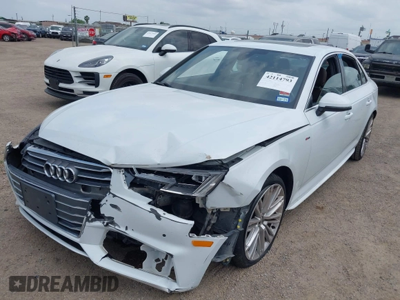 2018 Audi A4 Premium Plus z VIN WAULMAF47JA100901, wystawiony jako IAAI lot #42114793 z przebiegiem 101 899 mil mil oraz . Historia ofert i sprzedaży dostępna na DreamBid. Obrazek 2.