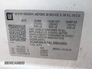 2020 Chevrolet Blazer RS с VIN 3GNKBKRSXLS691965, выставлен на аукционе IAAI как лот 41533260 с пробегом 60 955 миль миль и . История ставок и продаж доступна на DreamBid. Изображение 9.