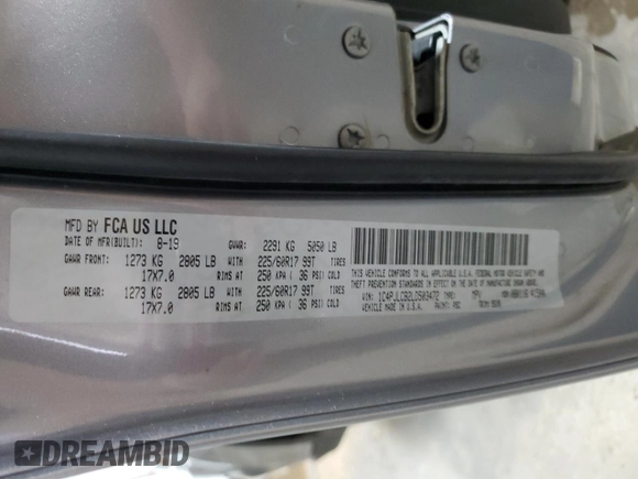 2020 Jeep Cherokee Latitude с VIN 1C4PJLCB2LD503472, выставлен на аукционе Copart как лот 52776325 с пробегом 58 475 миль миль и На запчасти • Non repairable. История ставок и продаж доступна на DreamBid. Изображение 13.