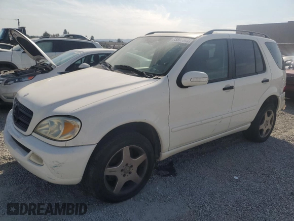 2002 Mercedes-Benz M-Class with VIN 4JGAB54E52A354218, listed as a Copart auction lot 73597344 with 161,247 mi miles and Clean Title. Bid and sale history available at carsss.com. Image 1.