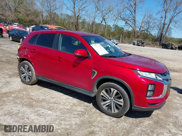 2020 Mitsubishi Outlander Sport SE 2.0 with VIN JA4AP4AU4LU008635, listed as a IAAI auction lot 41764770 with 73,924 mi miles. Bid and sale history available at carsss.com. Image 1.