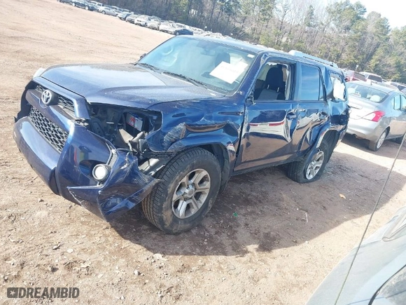2014 Toyota 4Runner SR5 with VIN JTEZU5JRXE5080192, listed as a IAAI auction lot 41410603 with 62,840 mi miles. Bid and sale history available at carsss.com. Image 2.