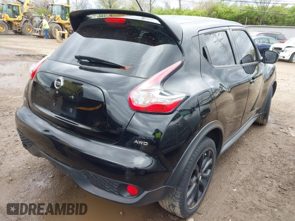 2015 Nissan Juke S with VIN JN8AF5MV4FT557334, listed as a IAAI auction lot 42043582 with 82,509 mi miles and . Bid and sale history available at carsss.com. Image 4.