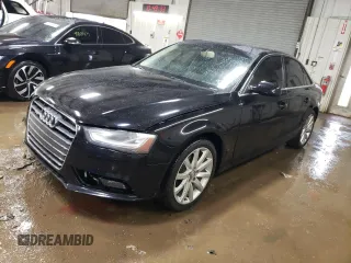 2013 Audi A4 Premium Plus with VIN WAUFFAFL2DN003231, listed as a Copart auction lot 47591615 with 123,664 mi miles and Salvage Title. Bid and sale history available at carsss.com. Image 1.