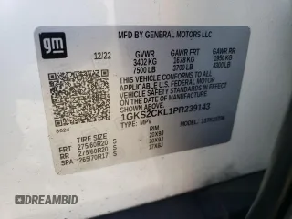 2023 GMC Yukon AT4 with VIN 1GKS2CKL1PR239143, listed as a Copart auction lot 68730574 with 52,679 mi miles and Salvage Title. Bid and sale history available at carsss.com. Image 14.