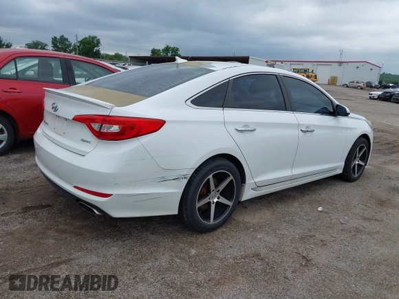 2015 Hyundai Sonata Sport with VIN 5NPE34AF9FH110094, listed as a IAAI auction lot 42142628 with 77,603 mi miles and . Bid and sale history available at DreamBid. Image 4.