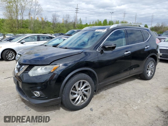 2014 Nissan Rogue SL with VIN 5N1AT2MV5EC780205, listed as a Copart auction lot 49141294 with 180,090 mi miles and Salvage Title. Bid and sale history available at carsss.com. Image 1.