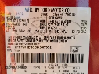 2013 Ford F-150 XL with VIN 1FTFW1ET0DKD87032, listed as a Copart auction lot 83525414 with Not Provided miles and Salvage Title. Bid and sale history available at carsss.com. Image 12.