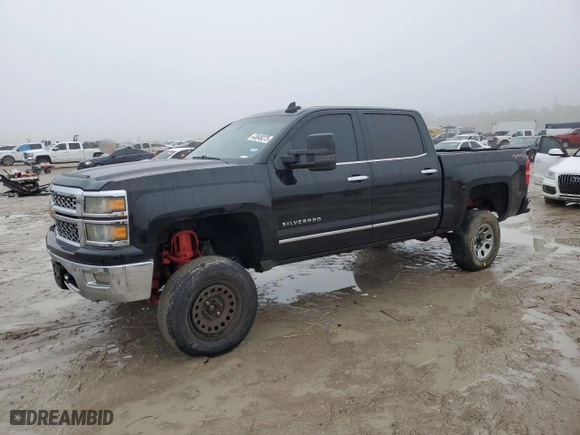 2015 Chevrolet Silverado 1500 LTZ with VIN 3GCUKSEJ9FG319961, listed as a Copart auction lot 43049275 with 0 mi miles and Salvage Title. Bid and sale history available at carsss.com. Image 1.
