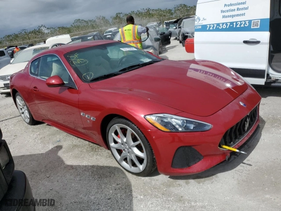 2018 Maserati GranTurismo Sport with VIN ZAM45VLA9J0265744, listed as a Copart auction lot 76110264 with 9,392 mi miles and Non Repairable. Bid and sale history available at carsss.com. Image 4.