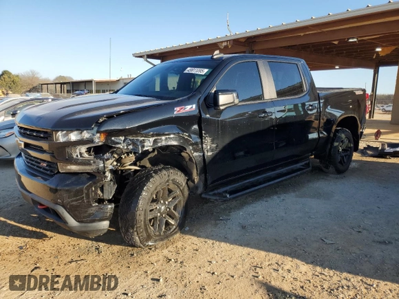 2020 Chevrolet Silverado 1500 LT Trail Boss with VIN 3GCPYFEDXLG138828, listed as a Copart auction lot 46811095 with 75,236 mi miles and Salvage Title. Bid and sale history available at carsss.com. Image 1.