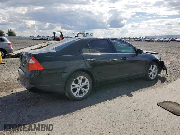 2012 Ford Fusion SE with VIN 3FAHP0HA3CR327756, listed as a Copart auction lot 58384915 with 124,406 mi miles and Salvage title. Bid and sale history available at DreamBid. Image 3.