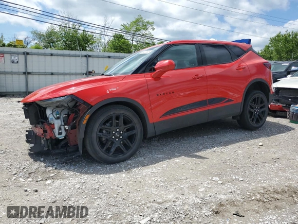 2021 Chevrolet Blazer LT with VIN 3GNKBHRS9MS585138, listed as a Copart auction lot 55327335 with 66,020 mi miles and Salvage title. Bid and sale history available at DreamBid. Image 1.
