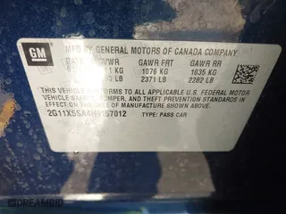 2017 Chevrolet Impala LS with VIN 2G11X5SA4H9157012, listed as a IAAI auction lot 41259842 with 167,161 mi miles. Bid and sale history available at carsss.com. Image 9.