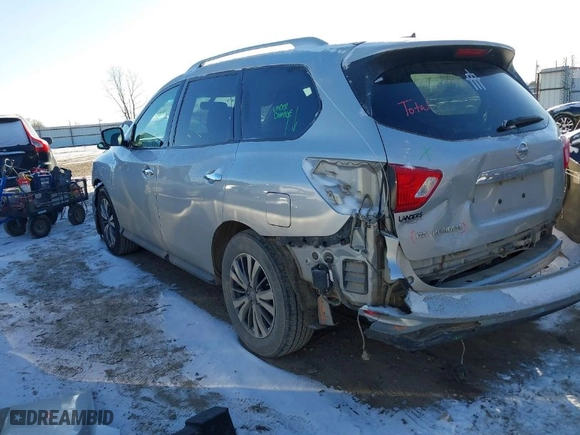 2017 Nissan Pathfinder S with VIN 5N1DR2MNXHC615296, listed as a IAAI auction lot 41380776 with 143,306 mi miles. Bid and sale history available at carsss.com. Image 3.