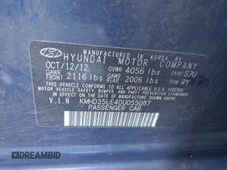 2013 Hyundai Elantra GT with VIN KMHD35LE4DU055087, listed as a Copart auction lot 80123454 with 128,588 mi miles and Salvage Title. Bid and sale history available at carsss.com. Image 13.