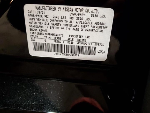 2022 Infiniti Q50 LUXE with VIN JN1EV7BR8NM340673, listed as a Copart auction lot 52626785 with 26,248 mi miles and Salvage Title. Bid and sale history available at carsss.com. Image 13.