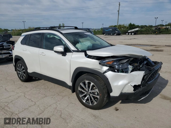 2024 Toyota Corolla Cross XLE with VIN 7MUDAABG2RV105251, listed as a Copart auction lot 55973225 with 8,702 mi miles and Salvage title. Bid and sale history available at DreamBid. Image 4.