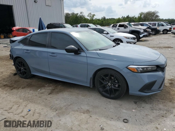2022 Honda Civic Sport with VIN 2HGFE2F58NH542929, listed as a Copart auction lot 54201605 with 35,420 mi miles and Salvage Title. Bid and sale history available at carsss.com. Image 4.