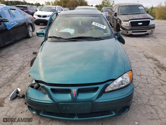1999 Pontiac Grand Am GT with VIN 1G2NW12E5XM841080, listed as a Copart auction lot 75167674 with NaN miles and Salvage Title. Bid and sale history available at carsss.com. Image 5.