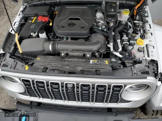 2024 Jeep Wrangler 4xe Sahara with VIN 1C4RJXP69RW162663, listed as a Copart auction lot 50141385 with 7,156 mi miles and Salvage Title. Bid and sale history available at carsss.com. Image 12.