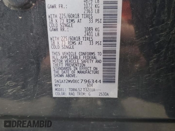 2014 Nissan Rogue S z VIN 5N1AT2MV0EC796344, wystawiony jako Copart lot #57096675 z przebiegiem 122 256 mil mil oraz Szkoda całkowita • Salvage title. Historia ofert i sprzedaży dostępna na DreamBid. Obrazek 14.