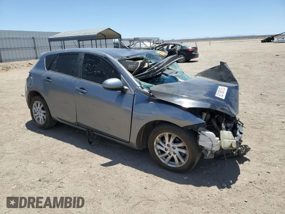 2012 Mazda 3 i Touring with VIN JM1BL1L81C1641003, listed as a Copart auction lot 62188105 with Not provided miles and Salvage title. Bid and sale history available at DreamBid. Image 4.