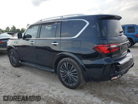 2020 Infiniti QX80 LUXE with VIN JN8AZ2NF3L9700036, listed as a Copart auction lot 54631525 with 65,848 mi miles and Clean Title. Bid and sale history available at carsss.com. Image 2.