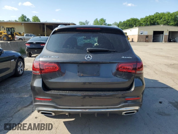 2020 Mercedes-Benz GLC 300 with VIN WDC0G8EB2LF692651, listed as a Copart auction lot 61568195 with 60,929 mi miles and Salvage title. Bid and sale history available at DreamBid. Image 6.