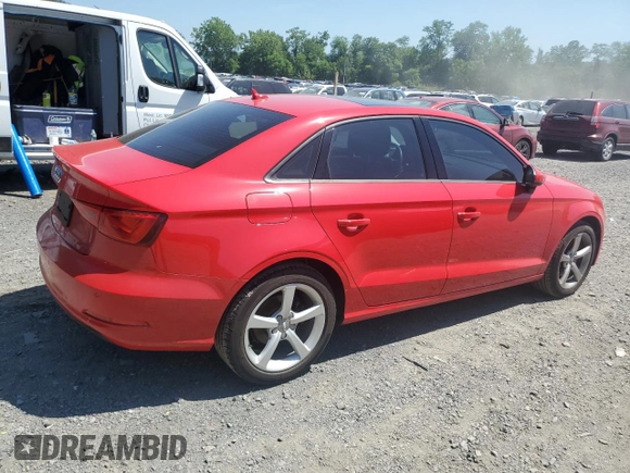 2015 Audi A3 Premium with VIN WAUACGFF2F1047403, listed as a Copart auction lot 62104235 with 91,397 mi miles and Salvage title. Bid and sale history available at DreamBid. Image 3.
