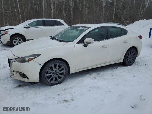 2018 Mazda Mazda3 4-Door Grand Touring with VIN 3MZBN1W31JM257598, listed as a Copart auction lot 47024215 with 0 mi miles and Salvage Title. Bid and sale history available at carsss.com. Image 1.