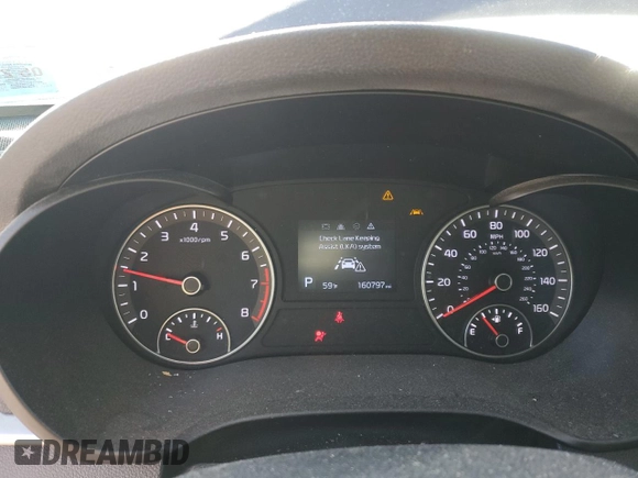2019 Kia Optima LX with VIN 5XXGT4L38KG317979, listed as a Copart auction lot 48160105 with 160,797 mi miles and Salvage Title. Bid and sale history available at carsss.com. Image 9.