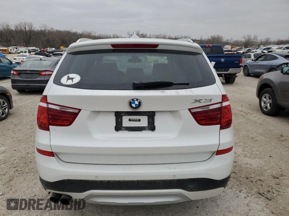 2017 BMW X3 xDrive35i with VIN 5UXWX7C59H0U40329, listed as a Copart auction lot 49296225 with 75,584 mi miles and Salvage Title. Bid and sale history available at DreamBid. Image 6.
